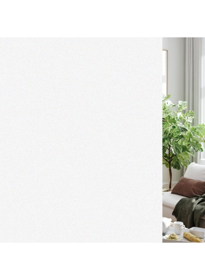 Frosted Window Privacy Film Heat Control UV Blocking, Static Cling Non-Adhesive Reusable Door coverings for Bathroom Home Office (White Frosted 17.3 Inch x 13.1 Feet) - Image 1